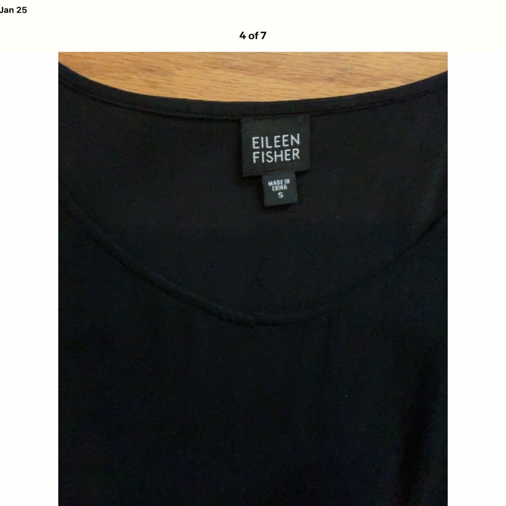 EIleen Fisher Dress  Small Black Tank Sleeveless Silk Classic Minimalist Classy! - Picture 2 of 4